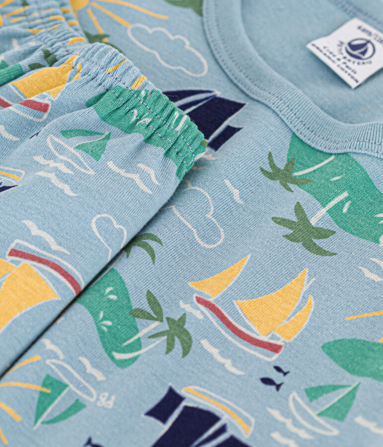 Pijama corto de algod&oacute;n de explorador de ni&ntilde;o/ni&ntilde;a azul/multicolor