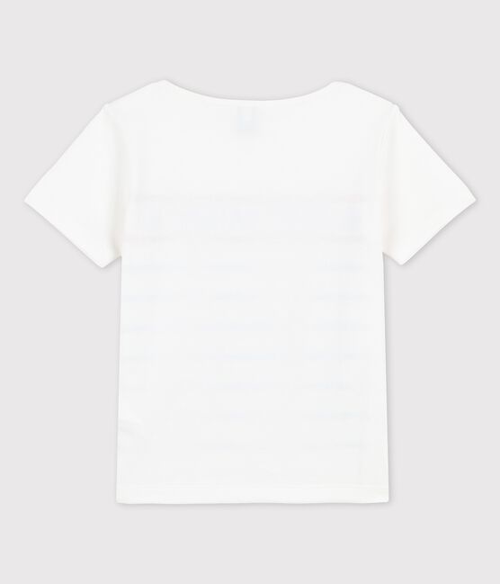 Camiseta de algodón para niña/niño blanco MARSHMALLOW