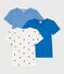 Juego de camisetas infantiles de algodón de manga corta con estampado variante 1