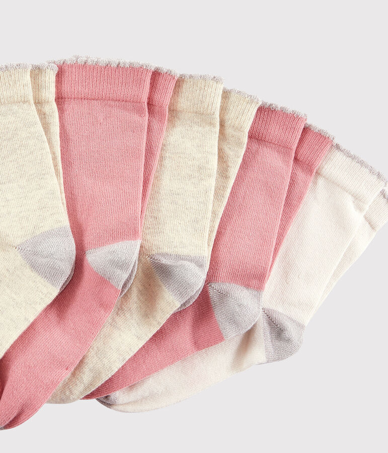 Juego de 5 pares de calcetines de ni&ntilde;a multicolor