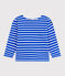Marinera infantil unisex de algodón de manga larga azul PERSE/blanco MARSHMALLOW