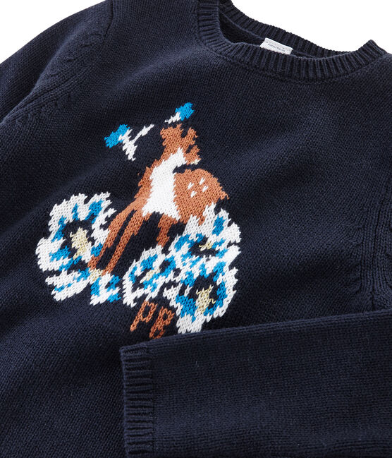 Jersey de niña azul SMOKING/blanco MULTICO