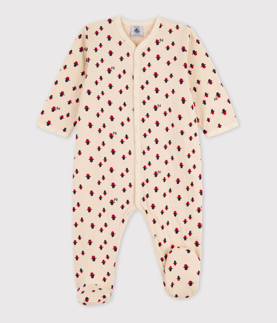 Pelele de túbico estampado para bebé blanco AVALANCHE/ MULTICO