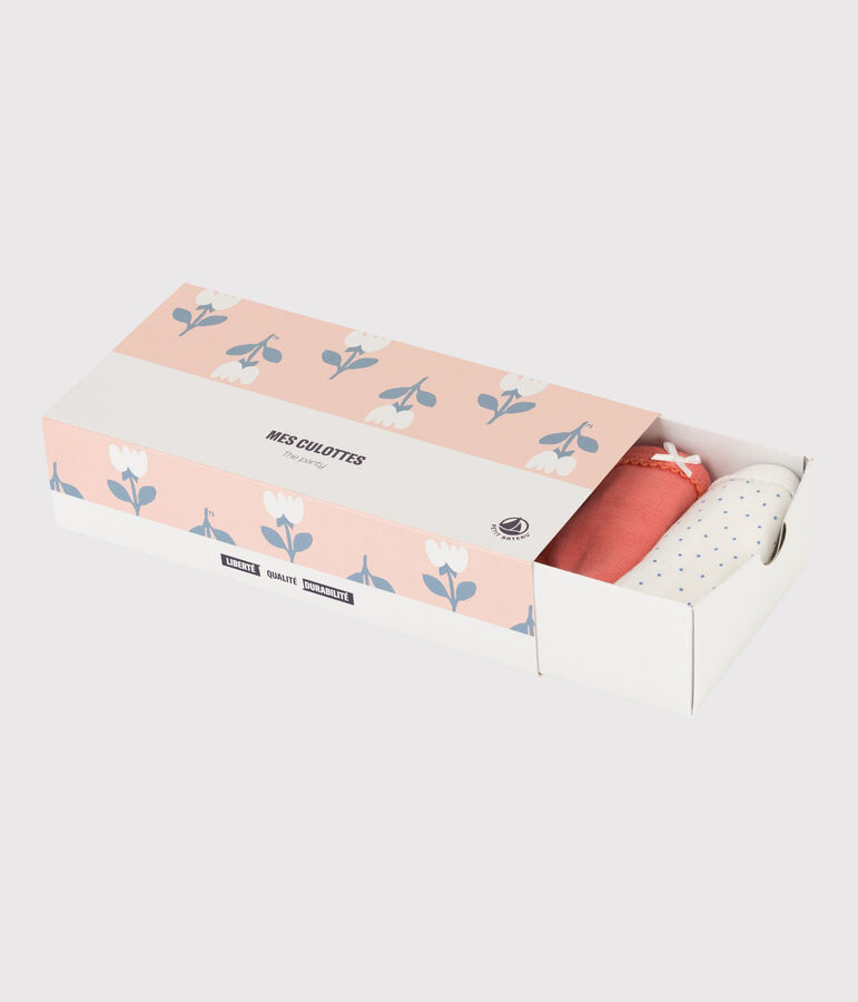 Juego de 5 braguitas de algod&oacute;n con tulipanes para ni&ntilde;a multicolor