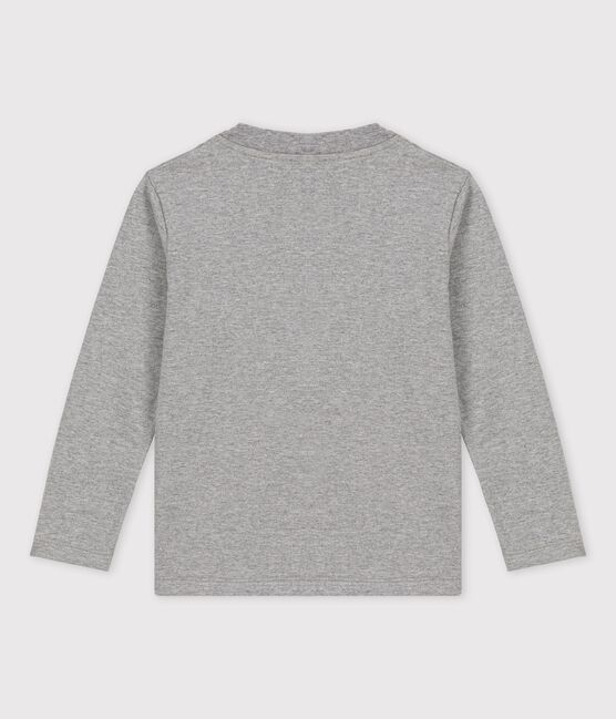 Camiseta de algodón de manga larga para niño gris SUBWAY CHINE