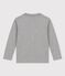 Camiseta de algodón de manga larga para niño gris SUBWAY CHINE
