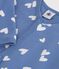 Pijama de mulet&oacute;n con estampado de corazones para beb&eacute; azul/blanco