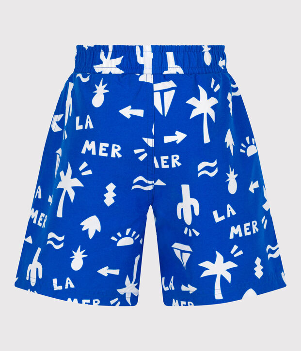 Ba&ntilde;ador infantil estampado azul/blanco