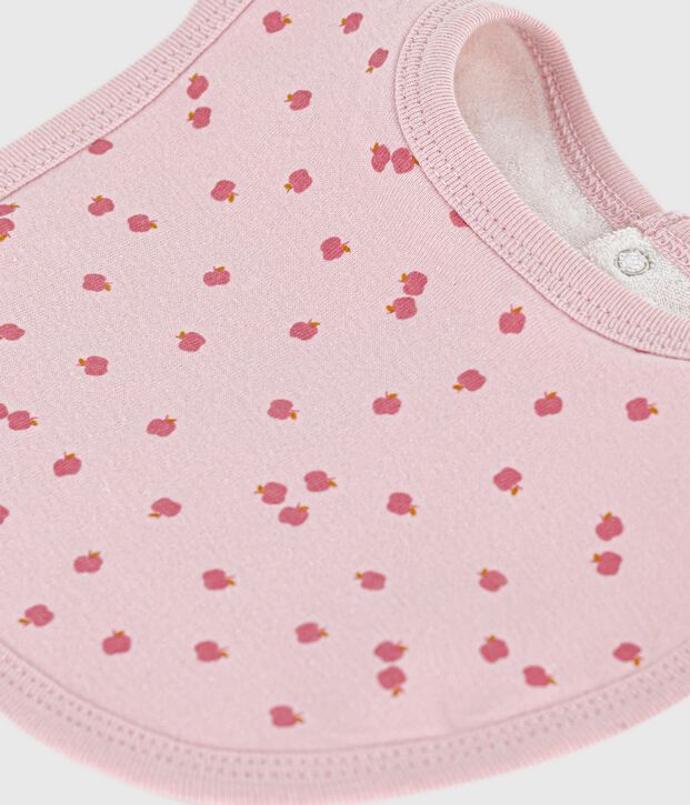 Babero de algod&oacute;n estampado para reci&eacute;n nacido rosa/multicolor