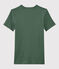 Camiseta de cuello redondo emblemática de algodón de mujer verde VALLEE
