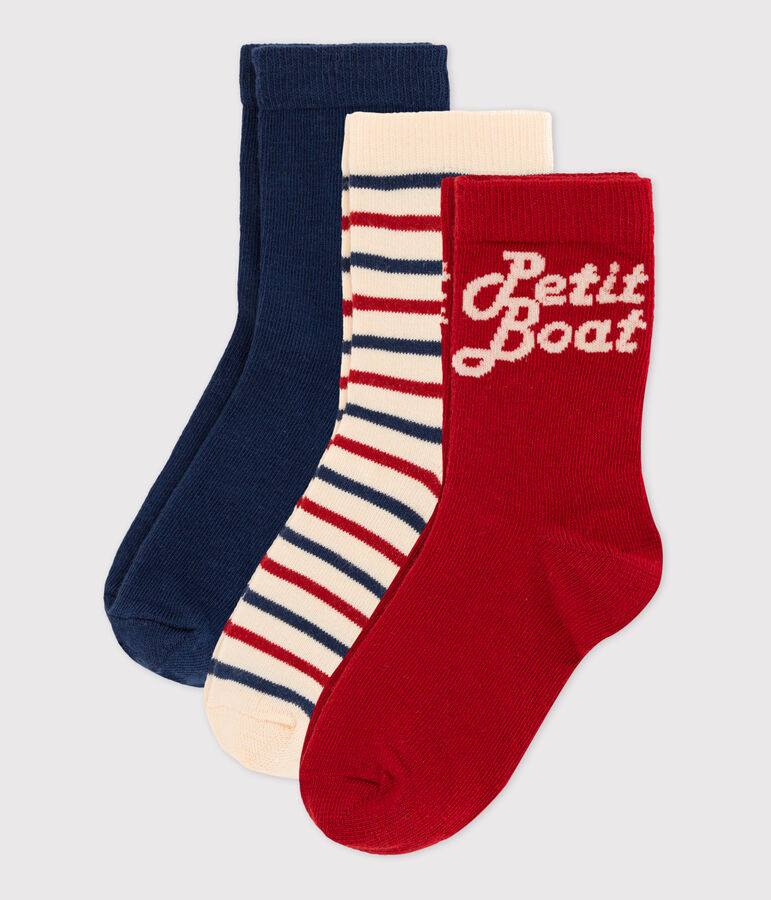 Juego de 3 pares de calcetines para ni&ntilde;o/ni&ntilde;a multicolor