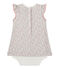 Vestido-body bebé niña estampado blanco MARSHMALLOW/azul BRUT/ MULTICO