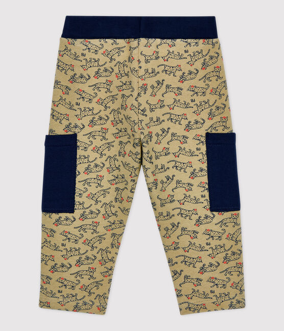 Pantalón de muletón de bebé. beige JERRYCAN/ MULTICO