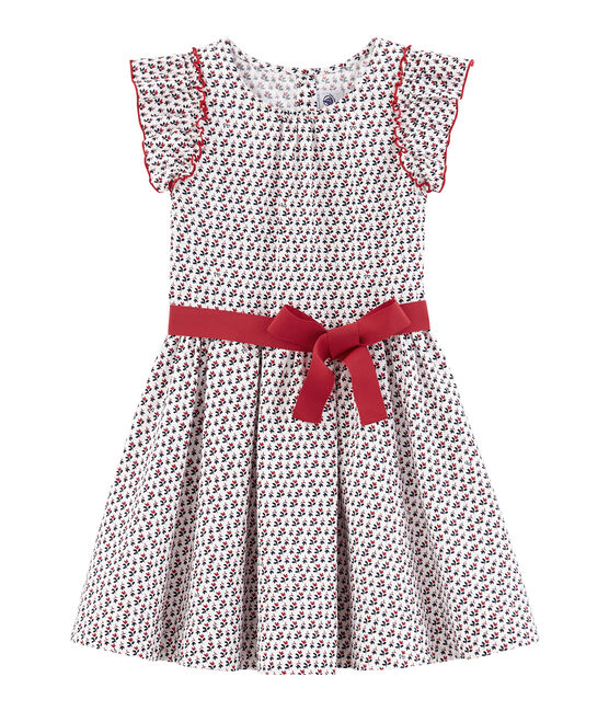 Vestido infantil para niña blanco MARSHMALLOW/blanco MULTICO