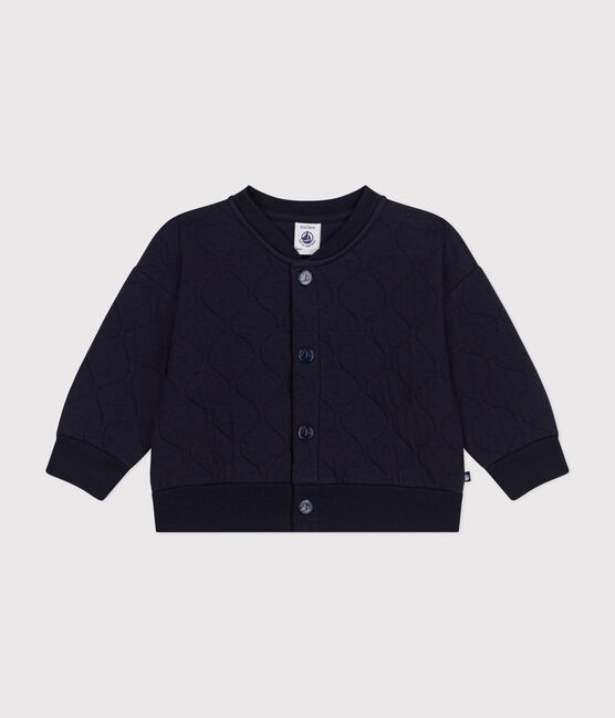 Chaqueta de punto de túbico acolchado para bebé azul SMOKING
