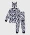 Pijama disfraz infantil de algodón con estampado de cebra azul MILK/ SOIR
