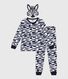 Pijama disfraz infantil de algodón con estampado de cebra