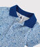 Body con cuello polo de algodón de bebé niño gris POUSSIERE/azul SURF