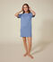 Camisón de algodón calado para mujer azul BEACH