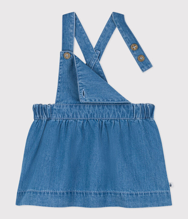 Vestido vaquero ligero sin mangas para beb&eacute; azul