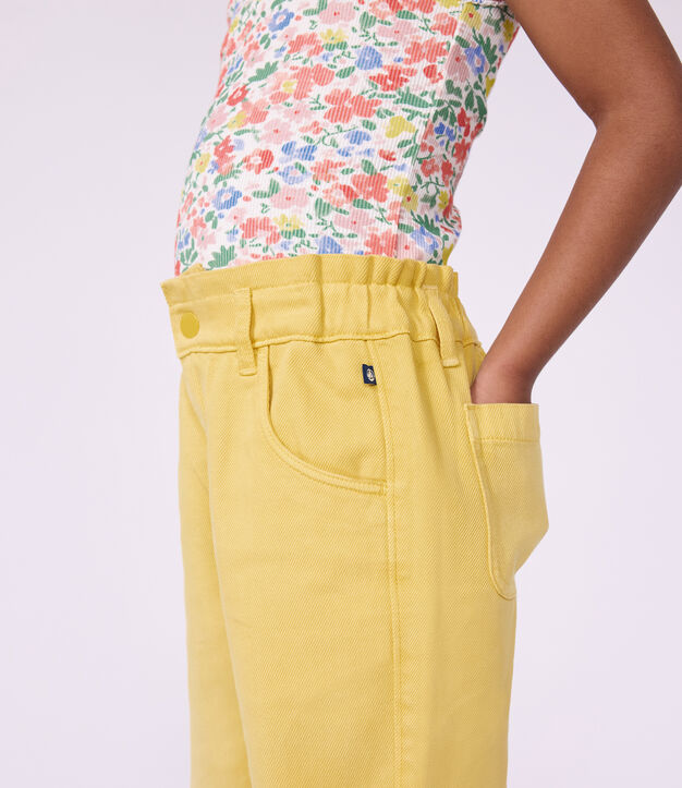 Pantal&oacute;n infantil de algod&oacute;n amarillo