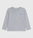 Camiseta infantil lisa de algodón de manga larga