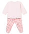 Pijama para bebé niña rosa VIENNE/blanco MULTICO