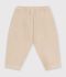 Pantal&oacute;n cargo liso de algod&oacute;n con insignia para beb&eacute; beige