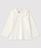 Blusa de algodón de bebé blanco MARSHMALLOW