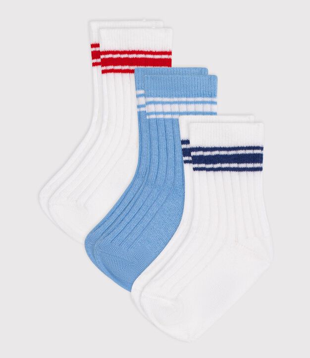 3 pares de calcetines de algod&oacute;n para beb&eacute; multicolor