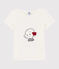 Camiseta de manga corta de algodón de niña blanco MARSHMALLOW