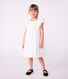 Vestido infantil liso de algodón de manga corta