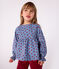 Blusa infantil estampada de pana de manga larga azul ADRIATIC/ MULTICO