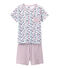 Pijama corto estampado y rayado para niño blanco ECUME/azul SMOKING/ MULTICO