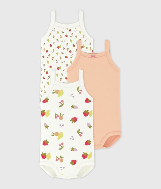 Juego de bodies de tirantes de algodón para bebé variante 1