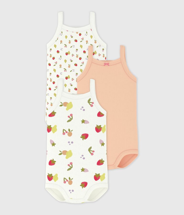 Juego de bodies de tirantes de algod&oacute;n para beb&eacute; multicolor