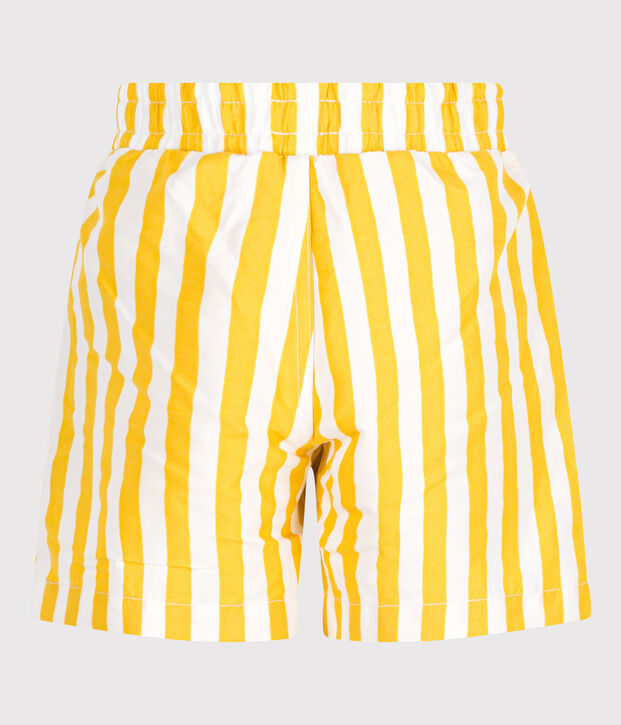 Ba&ntilde;ador a rayas para ni&ntilde;o blanco/amarillo