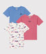 Juego de 3 camisetas de manga corta París de algodón para niño