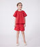 Blusa infantil de manga corta de algodón con motivo de flores SPI