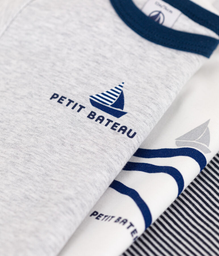 Juego de 3 bodis de algod&oacute;n de manga larga para beb&eacute; variante 3