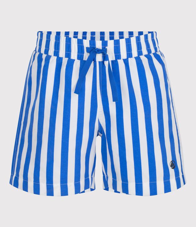 Ba&ntilde;ador infantil a rayas azul/blanco