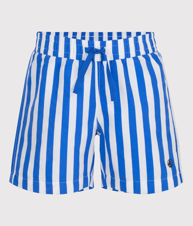 Ba&ntilde;ador infantil a rayas azul/blanco