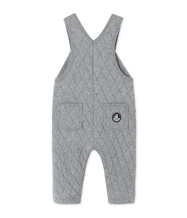 Peto beb&eacute; ni&ntilde;o en t&uacute;bico acolchado. gris