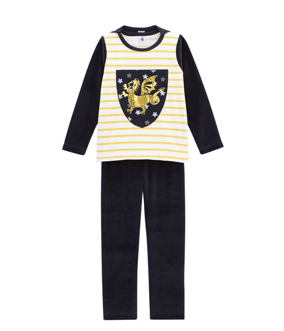 Pijama para niño azul SMOKING/blanco MULTICO