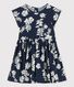 Vestido de popelina de manga corta para niña