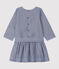 Vestido de tela de bebé. azul SMOKING/blanco MARSHMALLOW