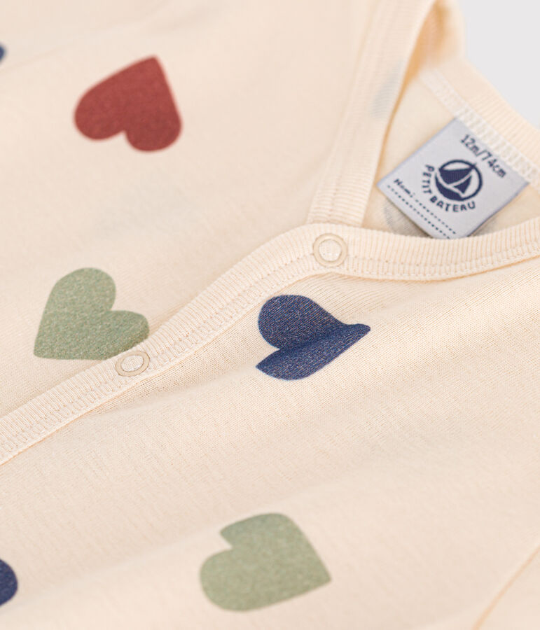 Mono corto de algod&oacute;n para beb&eacute; crudo/multicolor