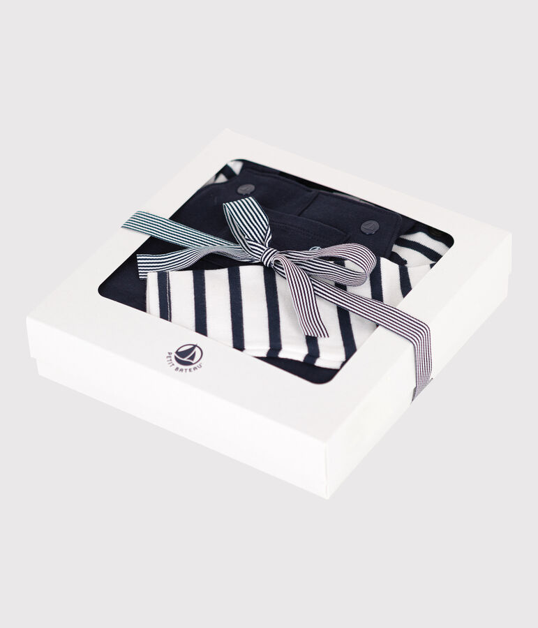 Conjunto de peto y marinera de jersey grueso para beb&eacute; multicolor