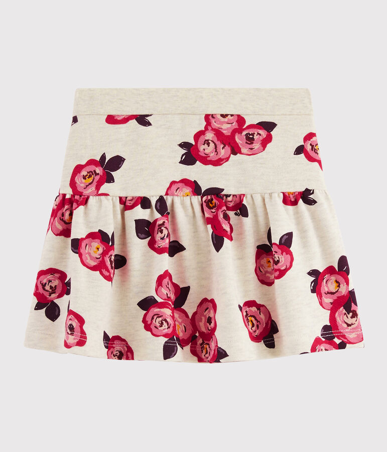 Falda de mulet&oacute;n para ni&ntilde;a beige/multicolor