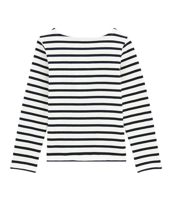 Marinera para niña en jersey blanco MARSHMALLOW/azul SMOKING